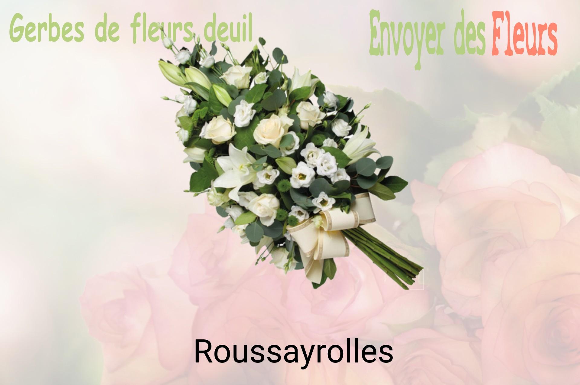 Gerbe de fleurs de deuil livrée à Roussayrolles